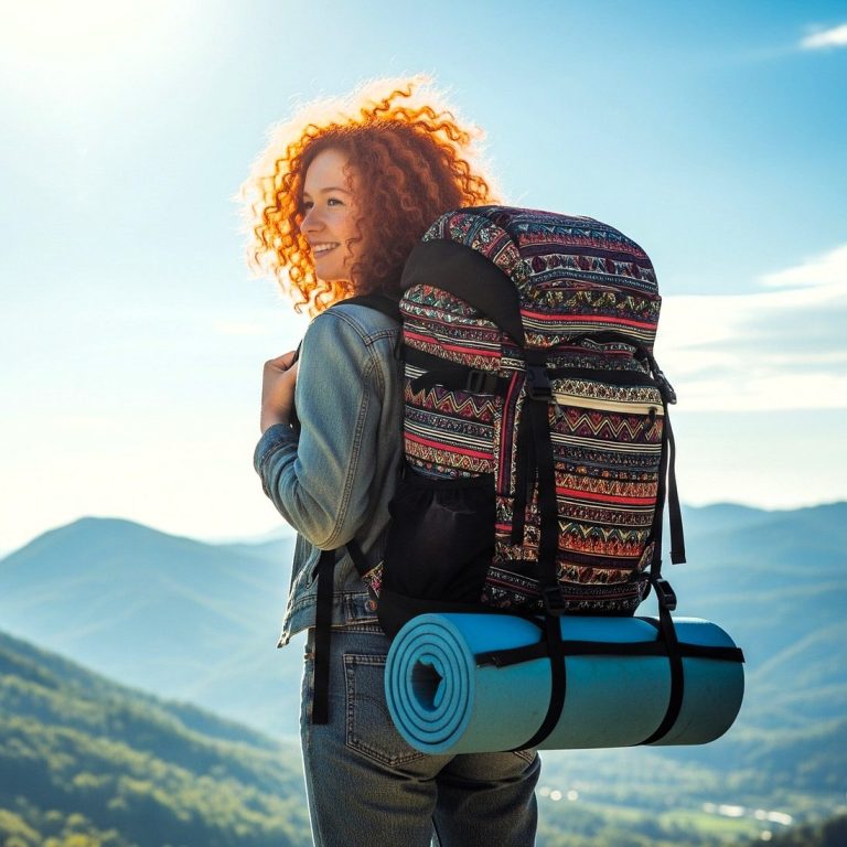Eco-friendly vacations for conscious travelers Eco traveler enjoying sustainable nature travel
